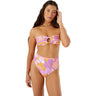 Roxy - Womens Bell Bottom Blooms High Waist High Leg Mod Bikini Bottom