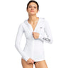 Roxy - Womens New Essentials Hoodie Zipped Lycra Rashguard