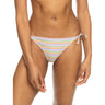 Roxy - Womens Wavy Stripe Cheeky Side-Tie Bikini Bottoms