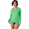 Roxy - Womens New Essentials Long Sleeve Zipped Lycra Rashguard