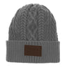 Hooey - Mens Beanie With Leather Mercantile Rectangle Patch