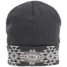 Hooey - Mens Beanie With Aztec Pattern On Half Of Beanie