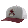 Roughy - Mens Strap 6-Panel Trucker Cap With Peach Circle Patch