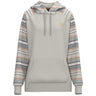 Hooey - Womens Hoodie With Quilted Pattern All Over And Serape Pattern Sleeves Kangaroo Pocket And Hood With Internal Phone Pocket