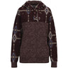Hooey - Womens Jimmy Hoodie With Aztec Pattern Across Chest Sleeves And Hood & Internal Phone Pocket
