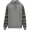 Hooey - Mens Polar Fleece Hoodie With Serape Pattern On Sleeves