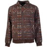 Hooey - Mens Bomber Jacket Aztec Pattern Full Zip With Trims