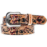 Hooey - Mens Sundown 1.5 Aztec Filigree Embossed Full Grain Leather Belt With & Painted Accents