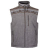 Hooey - Mens Softshell Vest Full Zip Body With Aztec Pattern Yoke