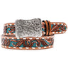 Hooey - Womens Sonoma 1.5 Floral Hand-Tooled Leather Belt With Buckstitch & Hand-Painted Accents