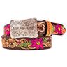 Hooey - Womens Senorita 1.5 Cactus Blossom Filigree Leather Belt With & Hand Painted Accents