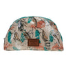 Hooey - Unisex Topawa Feather Accessory Bag Multi Color Feather Pattern With Zipper