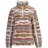 Hooey - Womens Fleece Pullover With Multi Color Aztec Pattern Accents