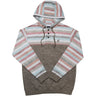 Hooey - Mens Baja Jimmy Hooey Men'S Tan Hoody With Stripe Sleeves And Hood - M