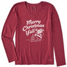 Life Is Good - Womens Santa Merry Christmas Y'All Long Sleeve T-Shirt