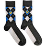 Madness - Unisex Crown & M Blue Diamond Ankle Socks