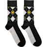 Madness - Unisex Crown & M Green Diamond Ankle Socks