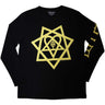 Him - Unisex Heartagram Honeycomb Long Sleeve T-Shirt