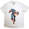 Marvel Comics - Unisex Captain America Running T-Shirt