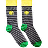 Nirvana - Unisex Happy Face & Logo Stripes Ankle Socks