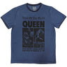 Queen - Unisex Ringer News Of The World 40Th Front Page T-Shirt