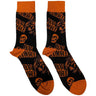 Rob Zombie - Unisex Skull Face Orange Ankle Socks