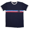 Oasis - Unisex Ringer 1996 Tour Horizontal Stripes Ringer T-Shirt