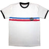 Oasis - Unisex Ringer 1996 Tour Horizontal Stripes Ringer T-Shirt
