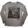 The Beatles - Unisex Sgt Pepper Stone Wash Long Sleeve T-Shirt
