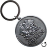 Queen - Unisex Silver Crest Double Sided Keychain