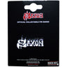 Saxon - Unisex White Logo Pin Badge