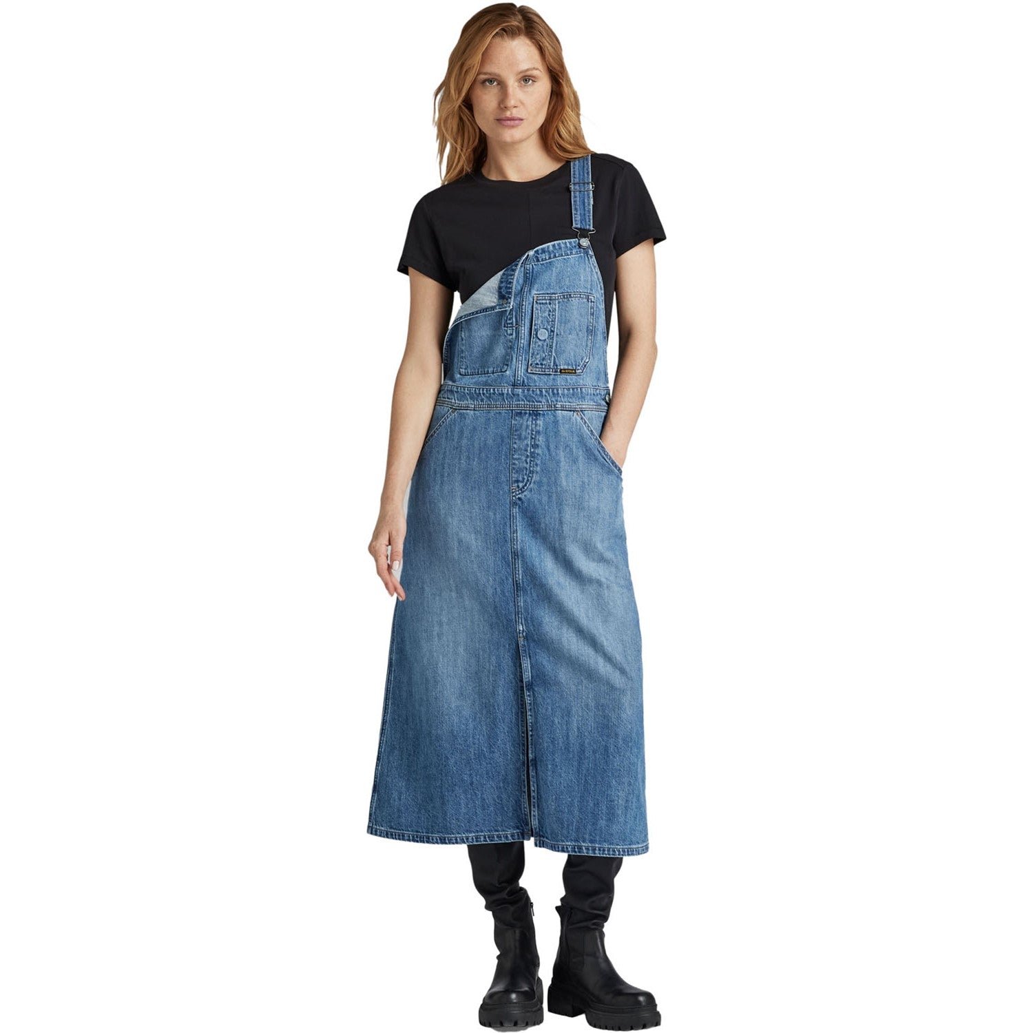 G-Star Raw - Womens Midi Dungaree Dress Dress Code G-Star Raw - Womens Midi Dungaree Dress Dress Code