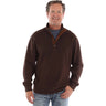 Scully - Mens Pullover Quarter Zip/Button Sweater