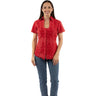 Scully - Womens Short Sleeve Emb. Blouse