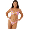 Roxy - Womens Bell Bottom Blooms Ruched Underwire Bikini Top