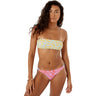 Roxy - Womens Tapestry Patchwork Side Tab Cheeky Bikini Bottom