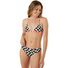 Roxy - Womens Checked Out Reversible Hipster Full Bikini Bottom