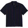 Brixton - Mens Bunker Waffle Stripe Short Sleeve Woven Shirt