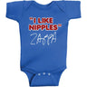 Frank Zappa - Toddler I Like Nipples Onesie in Royal