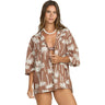 Billabong - Womens Beach Side Prntd Short Sleeve Wvn Top