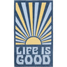 Life Is Good - Unisex Retro Sunburst Beach Towel