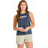 Life Is Good - Womens Rally Swimming Turtles Sun Tank Top