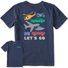 Life Is Good - Kids Let'S Go Vehicles Short Sleeve Crusher T-Shirt