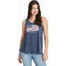 Life Is Good - Womens Flower Flag Slub Easy Fit Tank Top