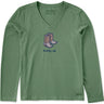 Life Is Good - Womens Giddy Up Cowboy Boots Long Sleeve T-Shirt