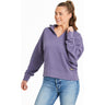 Life Is Good - Womens Solid French Terry Boxy Pullover Hoodie