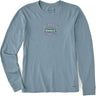 Life Is Good - Womens Happy Camper Long Sleeve Crusher T-Shirt