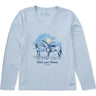 Life Is Good - Womens Hold Your Horses Long Sleeve Crusher T-Shirt