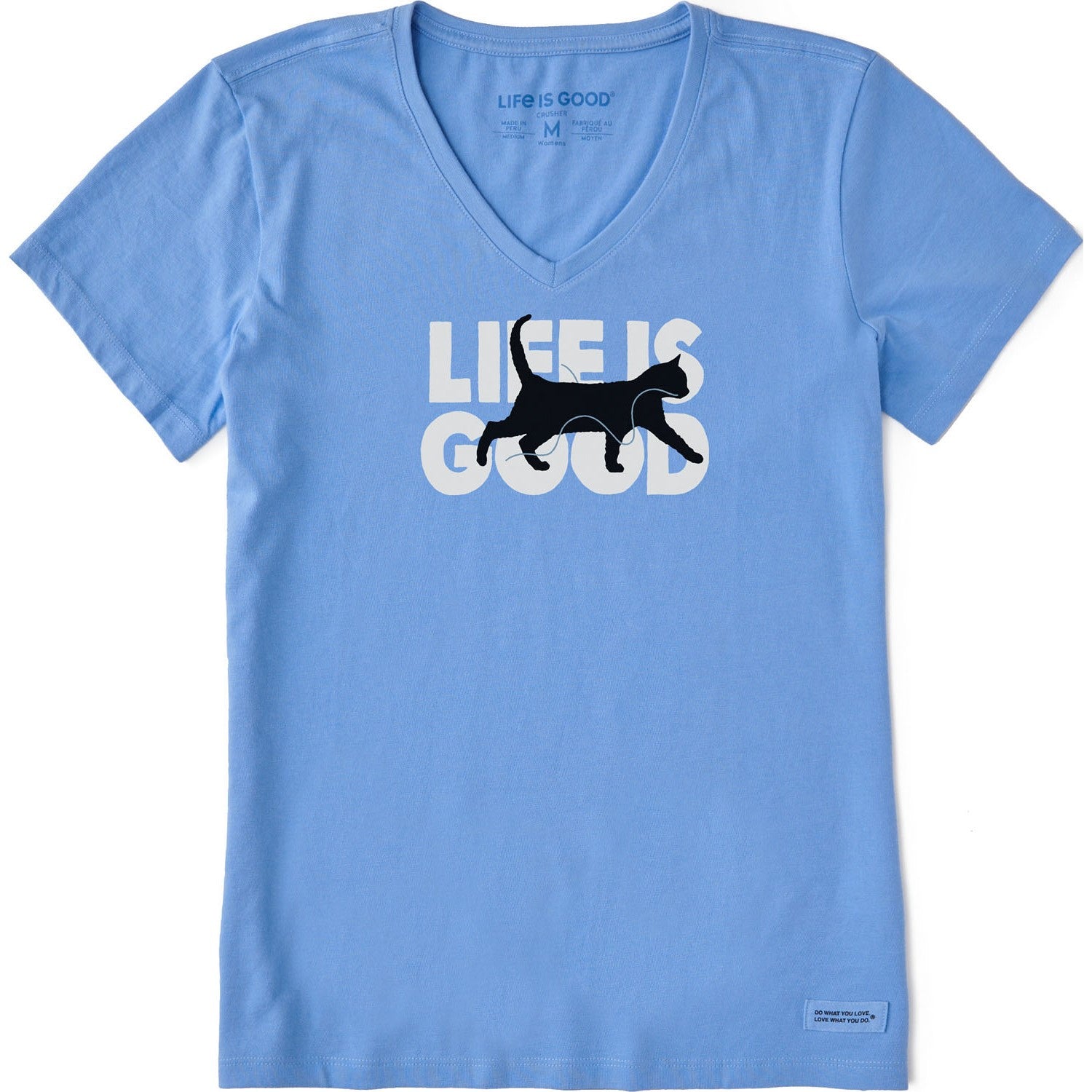 Life Is Good - Womens Cat Short Sleeve Crusher Vee T-Shirt