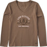 Life Is Good - Womens Lucky Horseshoes Long Sleeve Crusher T-Shirt